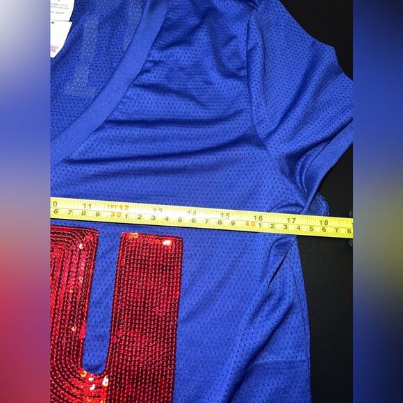 Victoria’s Secret PINK NFL New York Giants Sequins T-Shirt Size Large NWT - Picture 6 of 8